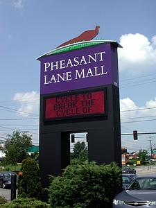 Tall Pheasant Lane Mall sign in Nashua, New Hampshire photo