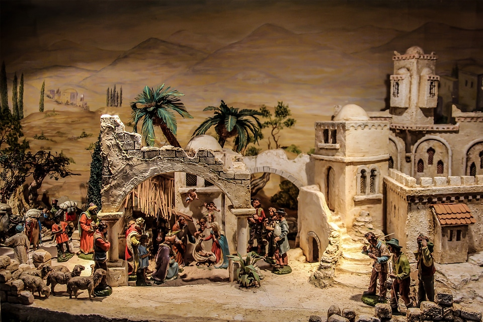 Decoration jesus greeting card