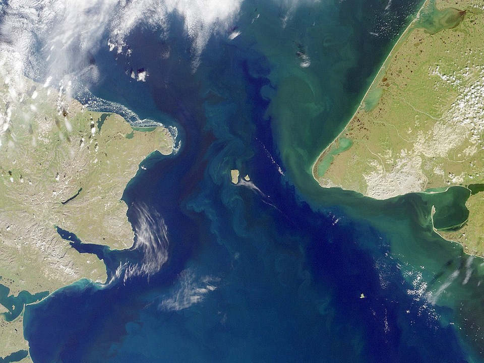 Satellite Image of the area of Teller, Alaska and the Bering Straight