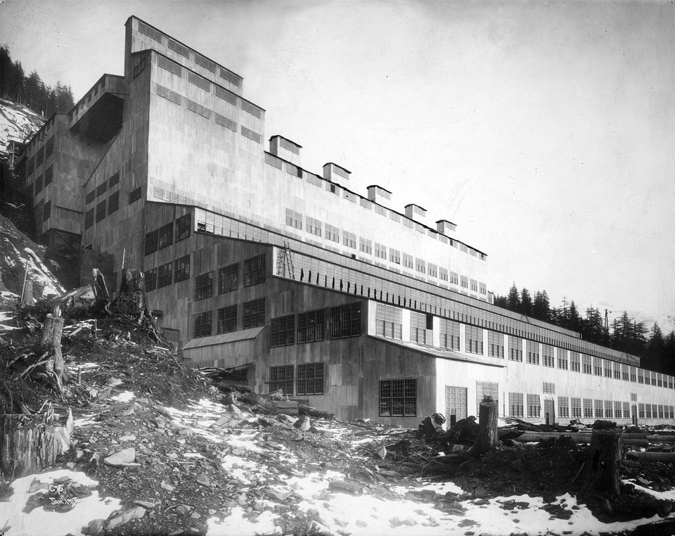 Gastineau Gold Crushing Mill, Juneau, Alaska, 1916