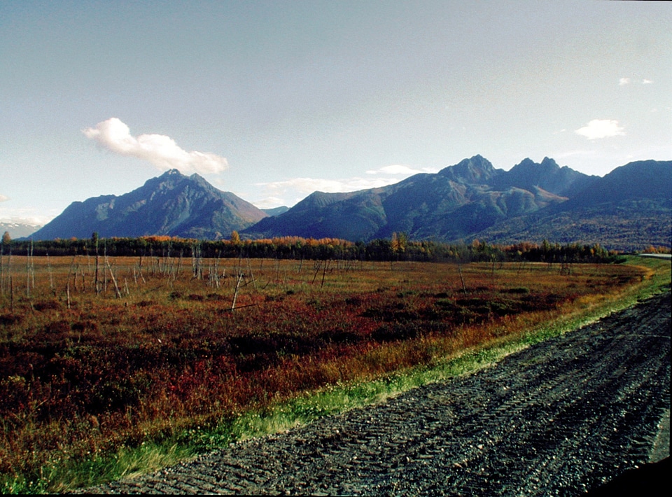 Landscape with Hills and mountains in Palmer, Alaska