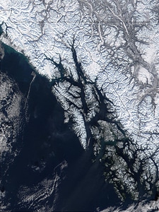 Satellite Image of Juneau, Alaska