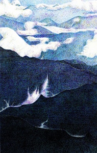 Blue Mountains with Acrylic Paints