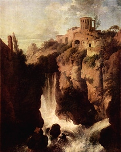 Waterfalls of Tivoli in Italy