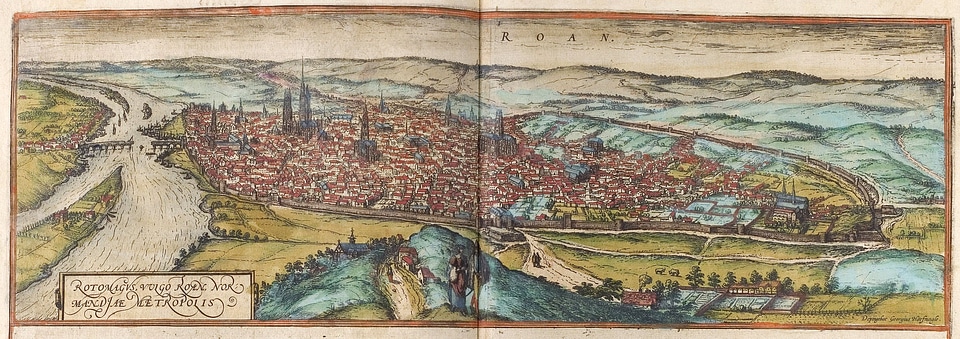 Overview of Rouen, 1572 in France