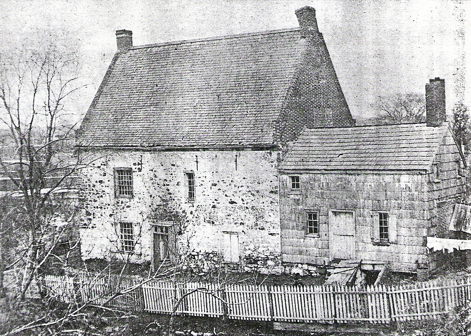 Front of the original Vechte-Cortelyou House in the American Revolution