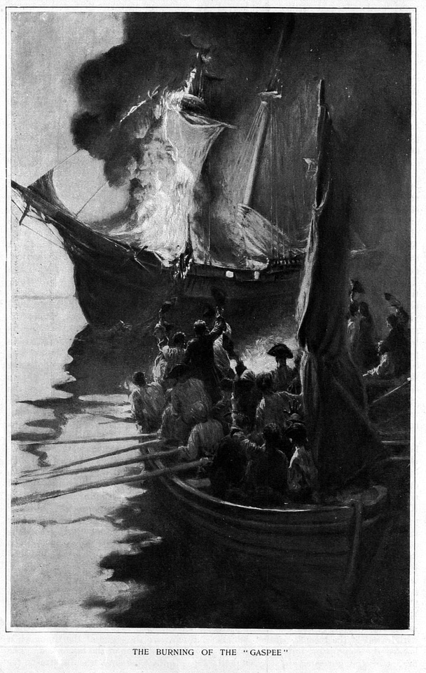 Burning of the Gaspee, an event leading up to the American Revolution