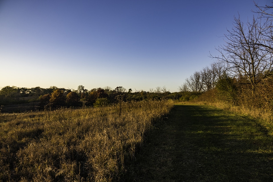 Landscape around sunset on the High Point Trail at Le Aqua Na State Park