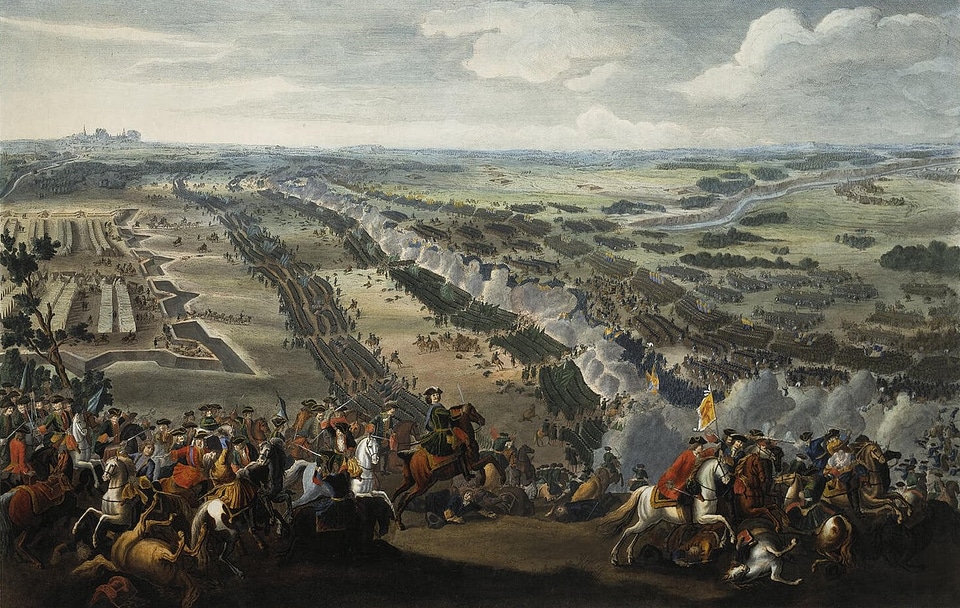 Battle of Poltava in 1709 in Ukraine