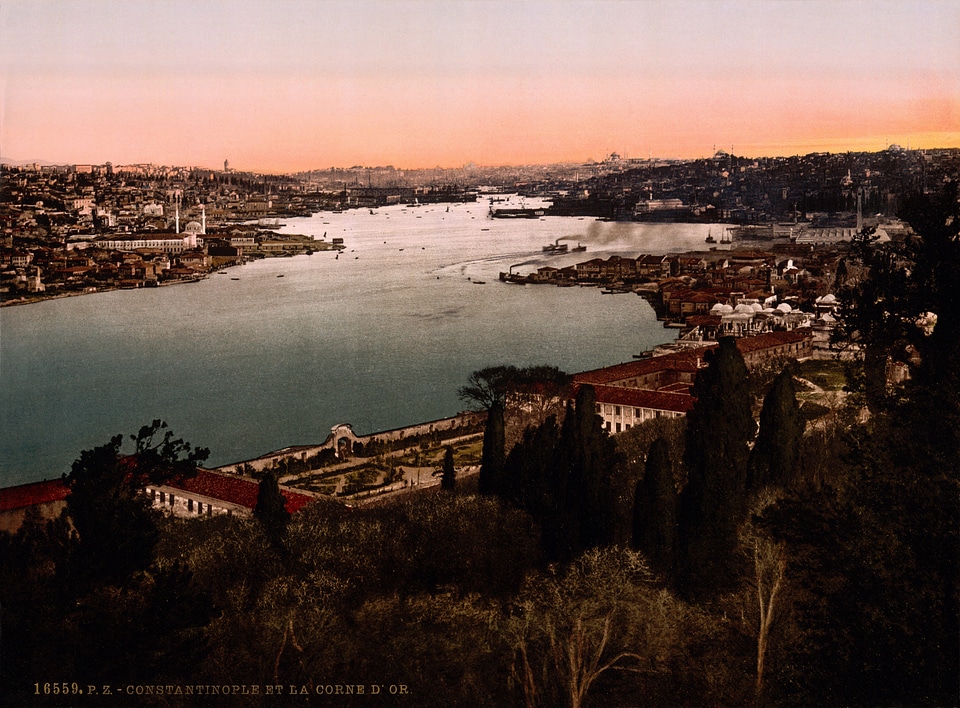 The Horn landscape seen from Eyup in Istanbul, Turkey