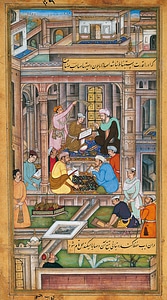 Writing the will and testament of the Mughal king in India photo
