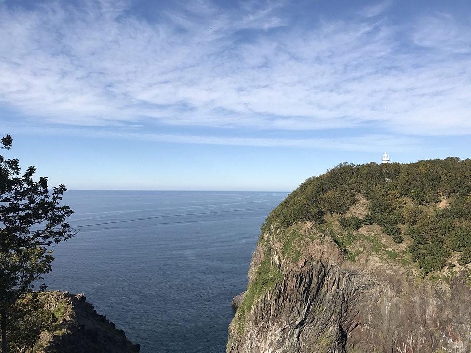 Cliff View of the Ocean in Japan