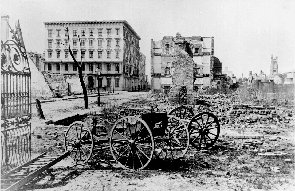 Ruins of the fire of 1861 in Charleston, South Carolina