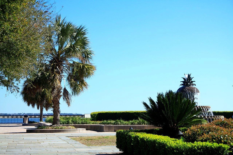 Seaside park in Charleston, South Carolina