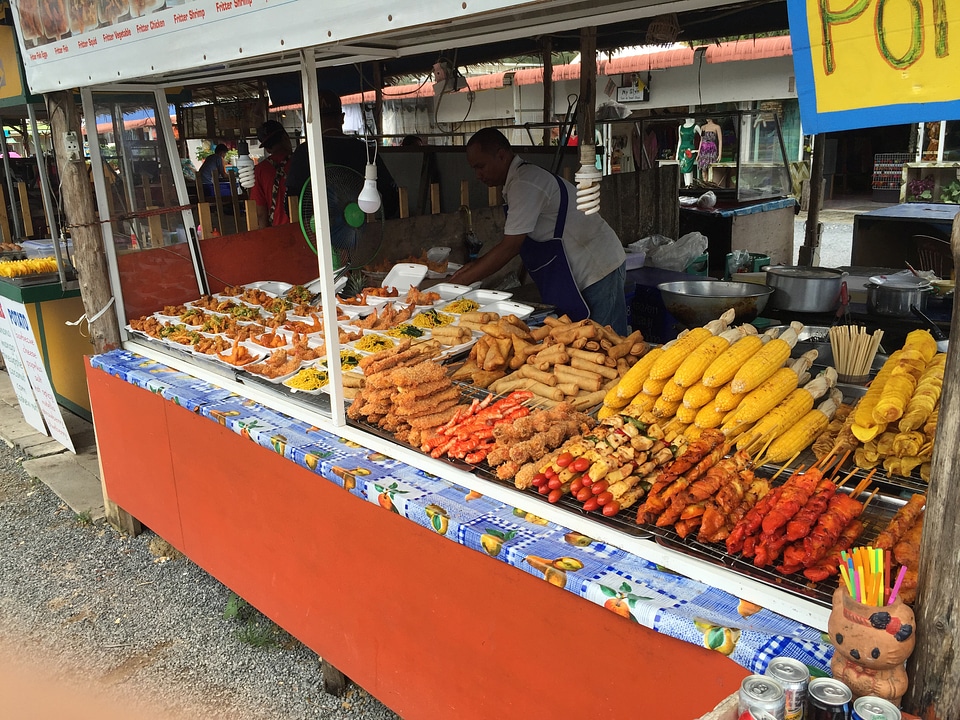 Food Stand at the market in Thailand