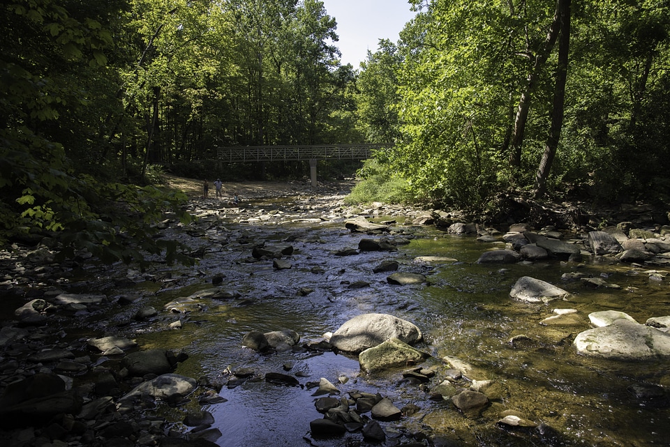 Landscape of the Gorge trail at Cayuhoga Valley National Park, Ohio