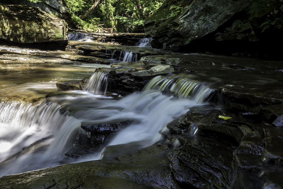 Beautiful Cascading Waterfalls at Cayuhoga Valley National Park, Ohio