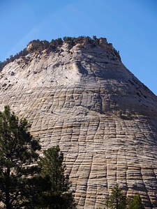 Cone stone mountain in Zion National Park, Utah photo