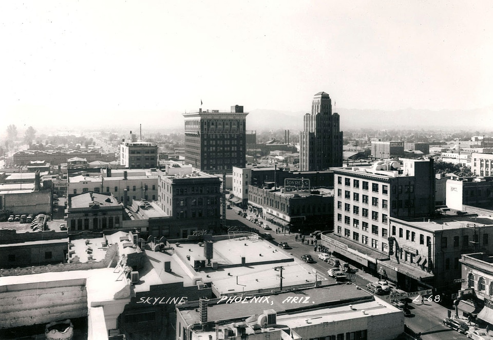 Phoenix Skyline in 1940 in Arizona