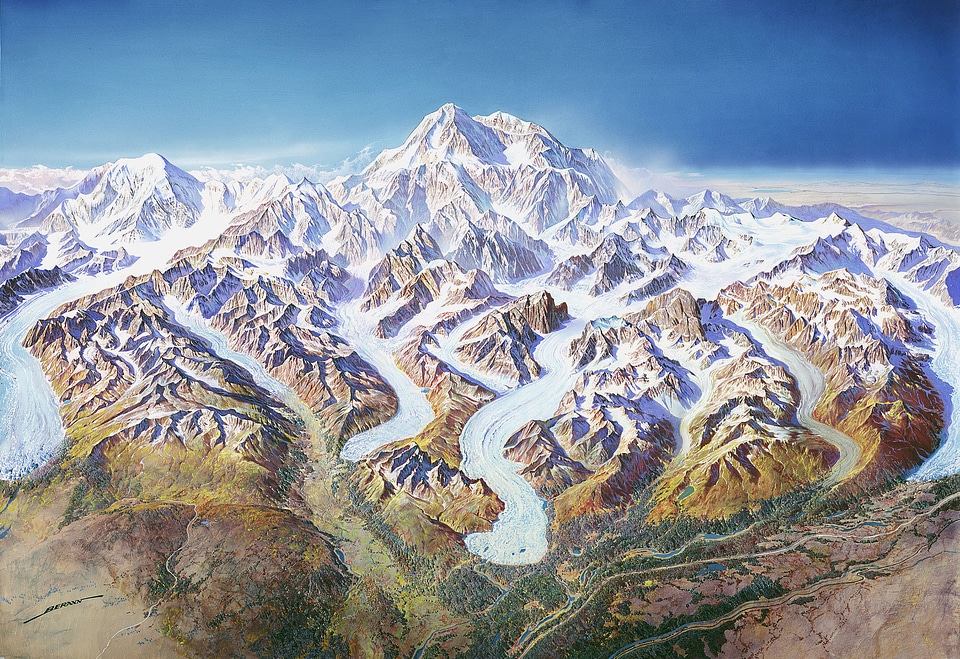 The Alaskan Range at Denali National Park, Alaska