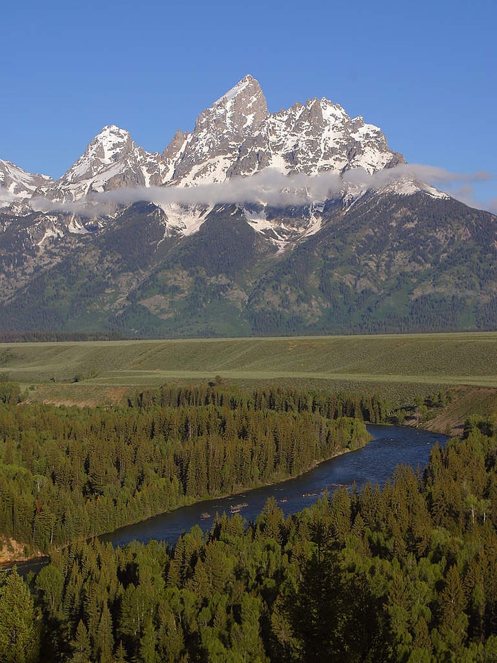 Grand Tetons and Snake River landscape in Wyoming