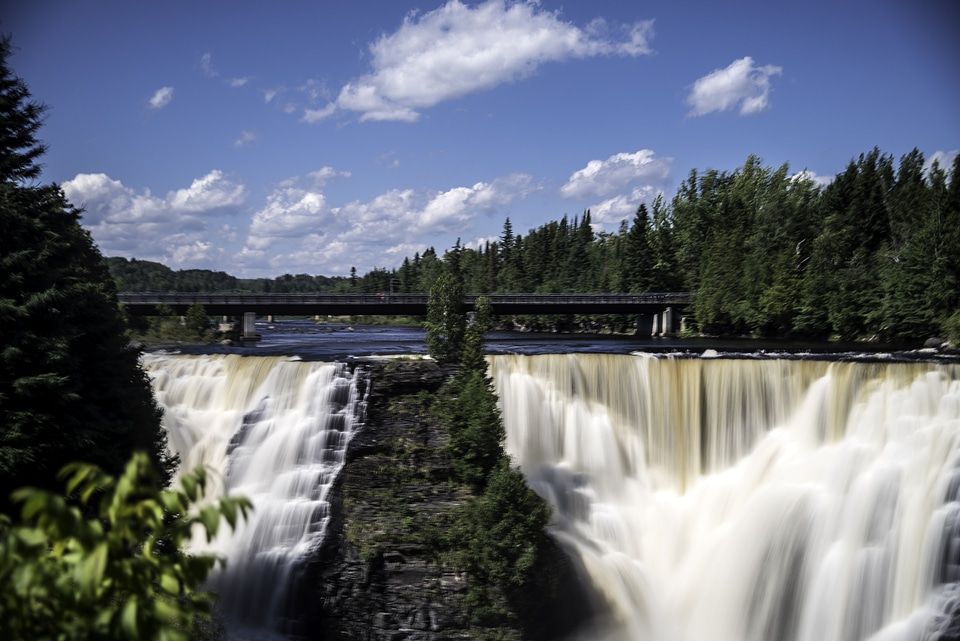 Front View of Majestic Kakabeka Falls, Ontario, Canada