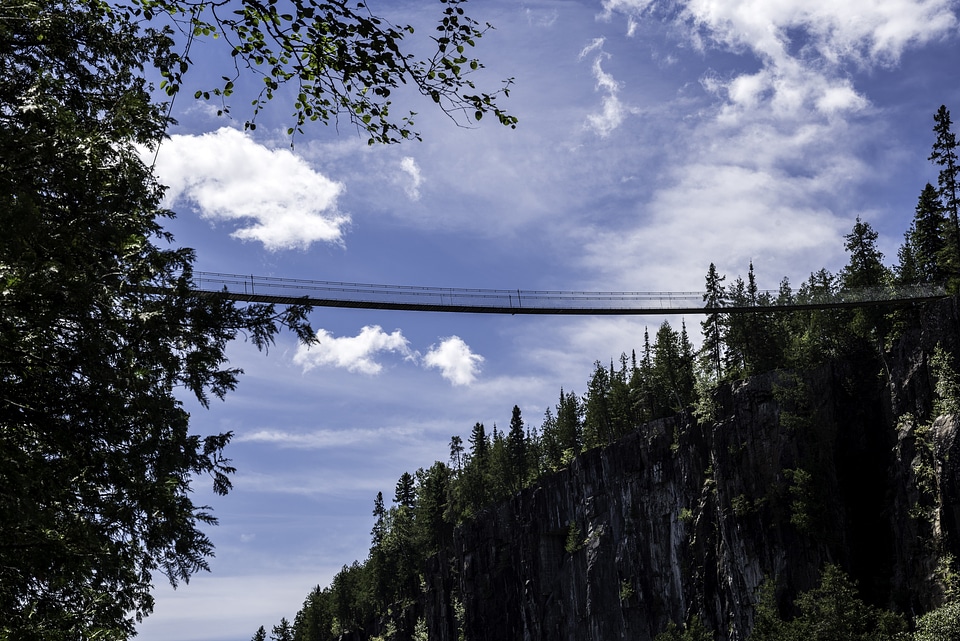 Suspension Bridge across the Canyon at Eagle Canyon, Ontario