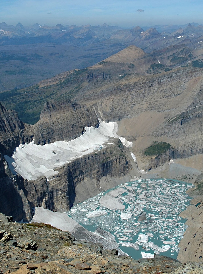 Grinnell Glacier in 2009 in Glacier National Park, Montana photo
