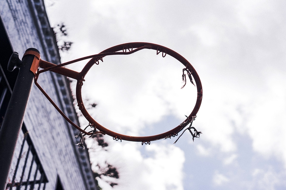 Basketball Hoop Without a Net photo