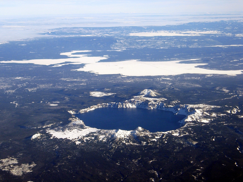 Aerial View of Crater Lake National Park, Oregon