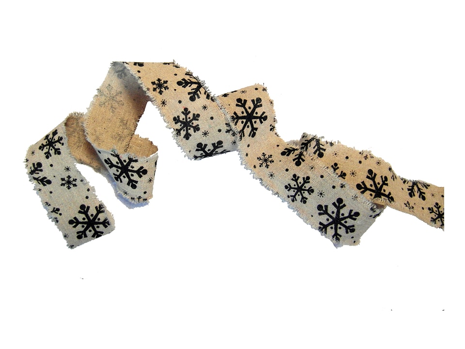 Textile decoration snowflakes