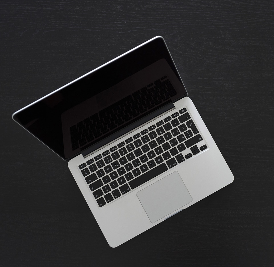 Laptop Computer with black screen