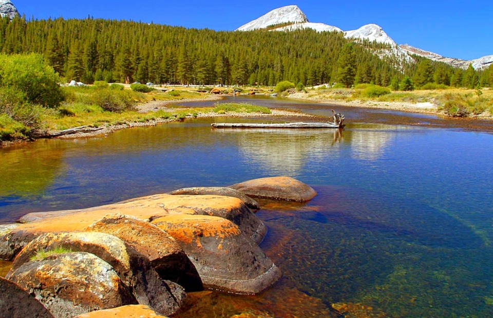 Lake and Landscape in Yosemite National Park, California photo