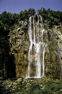 Plitvica River Waterfall at Plitvice Lakes National Park, Croatia photo