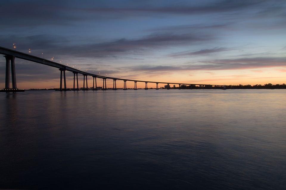 Bridge across the Seascape at San Diego, California