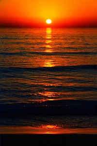 Sunset over the Ocean Seascape in San Diego, California photo