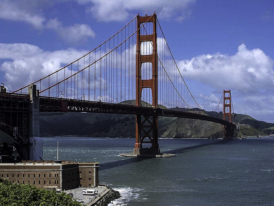 Closer View of the Golden Gate Bridge, San Francisco, California photo