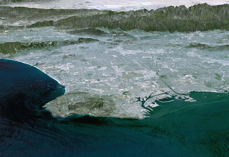 Satellite Image of the Los Angeles Basin, California