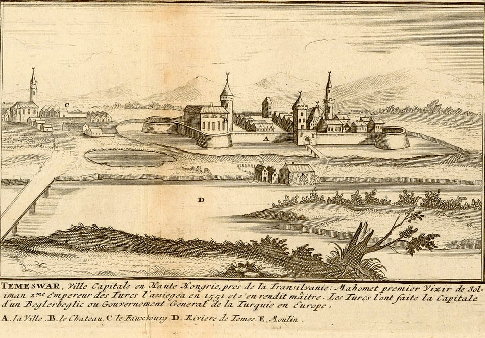 Timișoara in 1656 in Romania