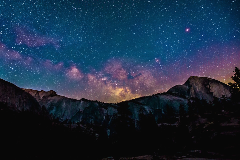 Stars above the mountains photo