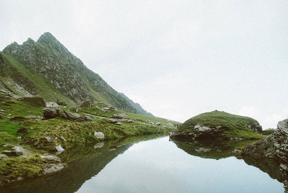 Lake and landscape in Romania