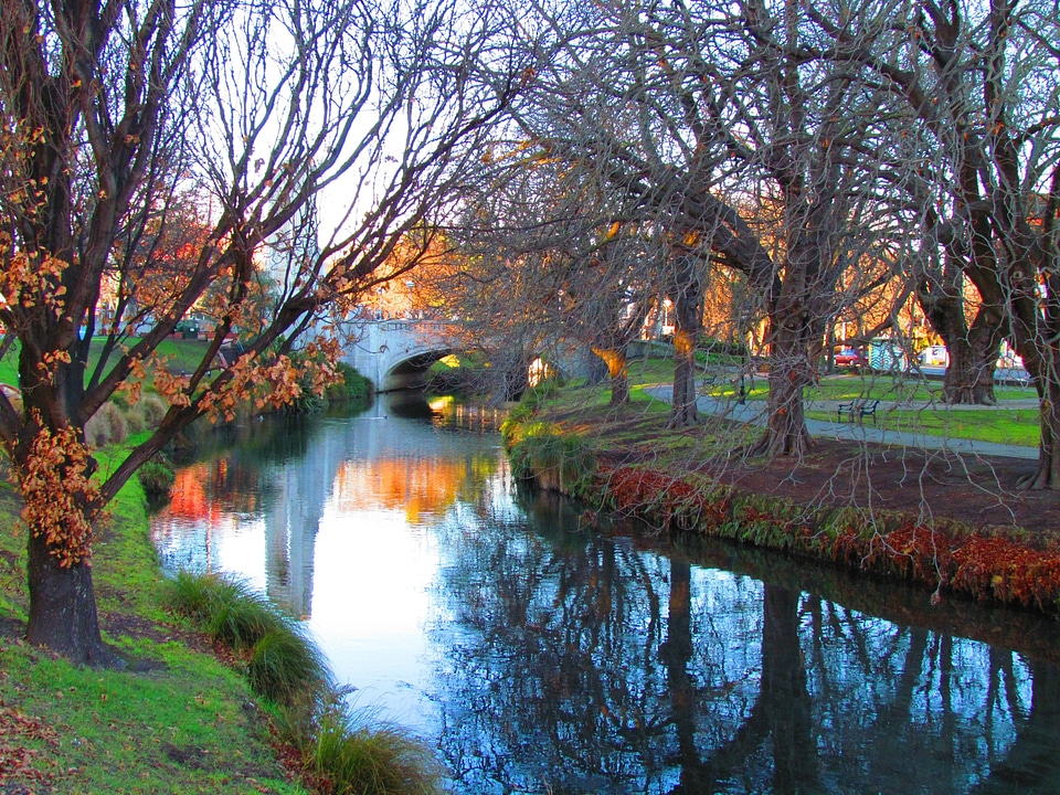 River reflection landscape