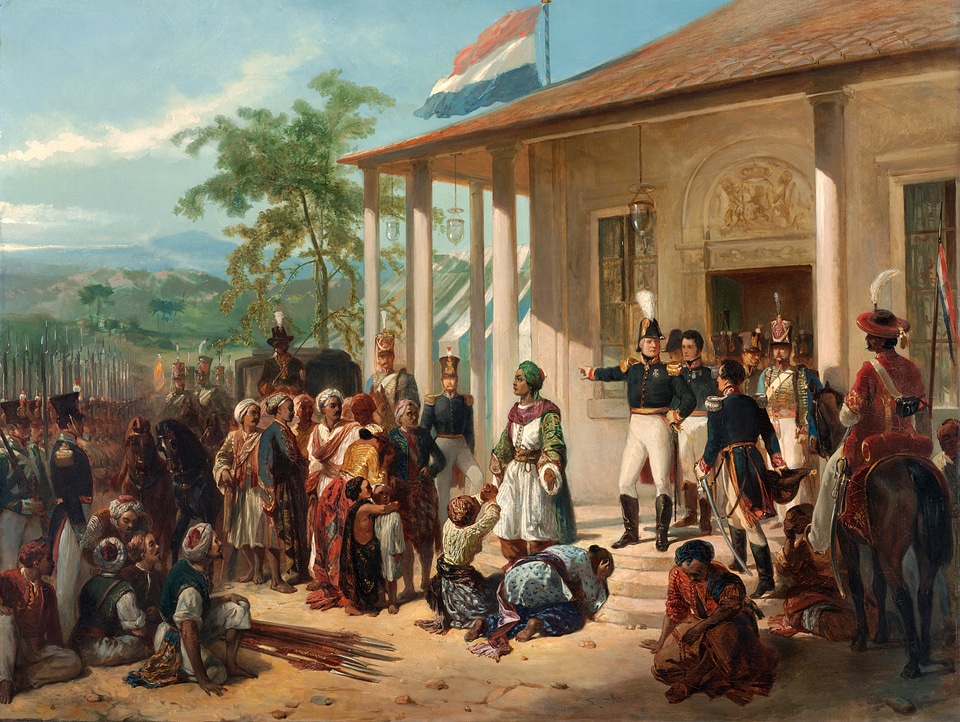 General De Kock winning the Java War, Netherlands Colony