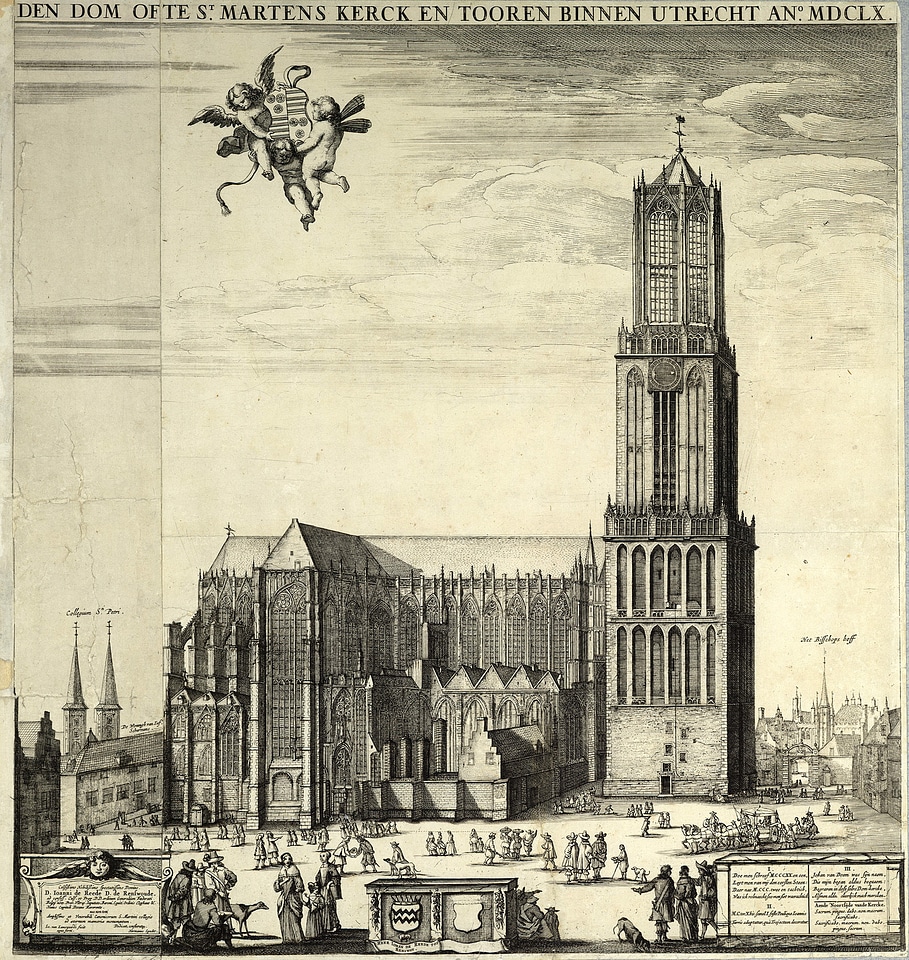 Utrecht Cathedral before the collapse of the nave, Netherlands