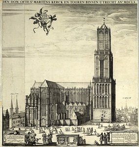 Utrecht Cathedral before the collapse of the nave, Netherlands