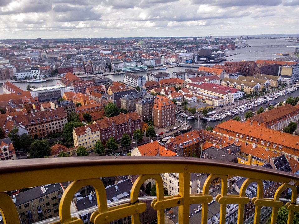 Overlook of the cityscape of Copenhagen