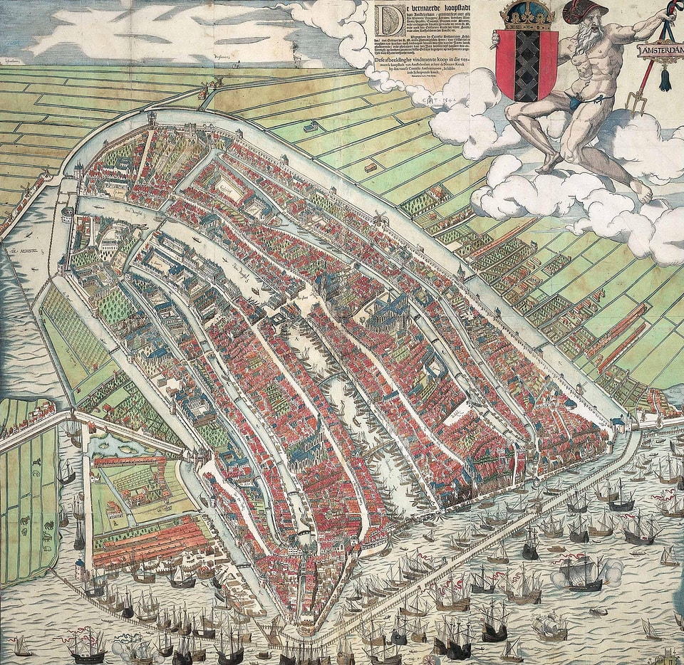 Amsterdam on a woodcutting in 1544