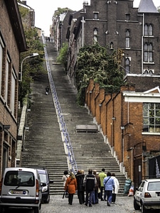 Treppe Montagne de Bueren in Liege, Belgium photo