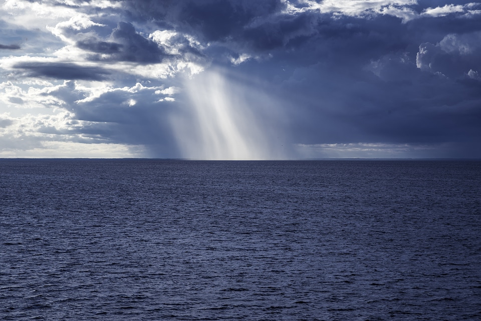 Rain on Lake Michigan at Newport State Park, Wisconsin photo