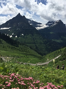 Clouds and Mountain Peaks landscape